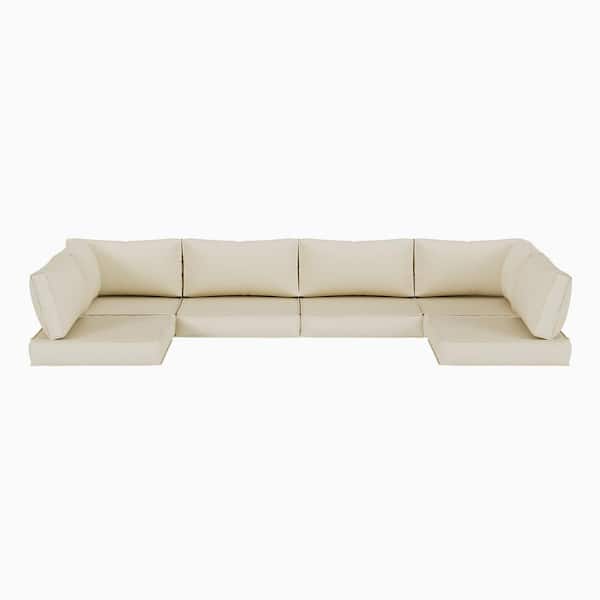 Poteban Outdoor 25.7 in. x 4 in. Sectional Cushions Set Seat/Back