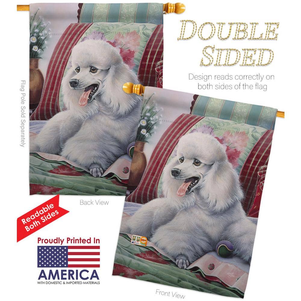 Double-Sided Polyester Poodle Garden Flag, 28" x 40"