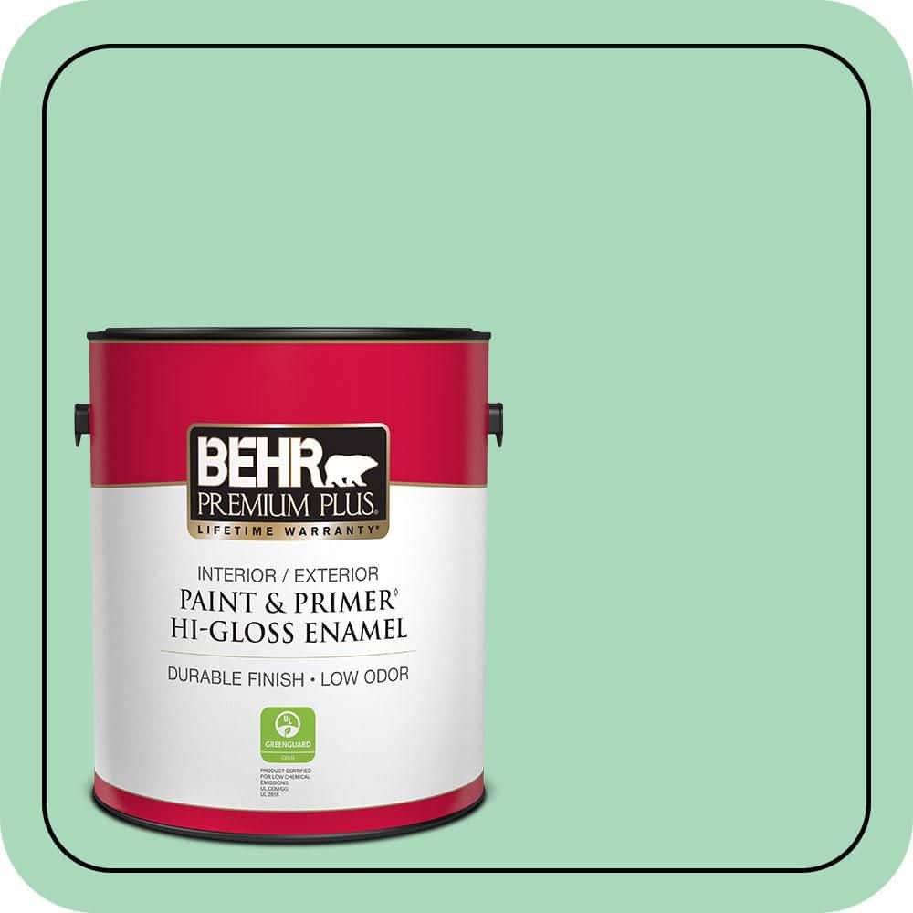 1 gal. #P410-3 Shanghai Jade Hi-Gloss Enamel Interior/Exterior Paint & Primer price history on PriceWatchPro