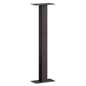 Standard Bolt Mounted Pedestal for Roadside Mailbox in Black