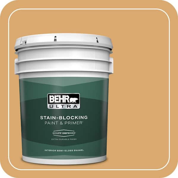 BEHR ULTRA 5 gal. #ICC-70 Flower Field Extra Durable Semi-Gloss Enamel Interior Paint & Primer