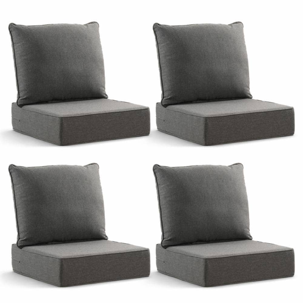 Duraolex 22in. W x 24in. D x 6in. Thick 8-Piece Deep Seating Outdoor Lounge Chair Olefin Cushion, Dark Gray price history on PriceWatchPro