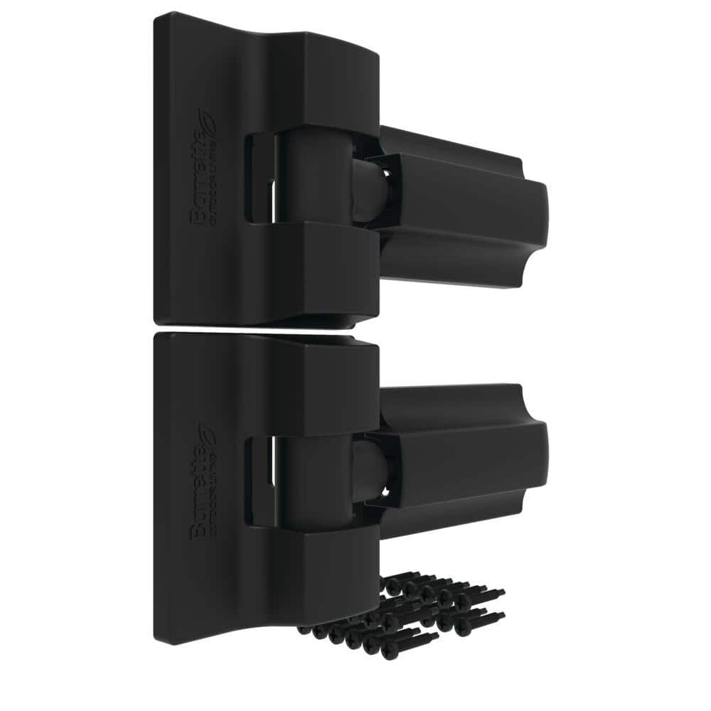 Heavy-Duty Black Wrap Hinge for Gates
