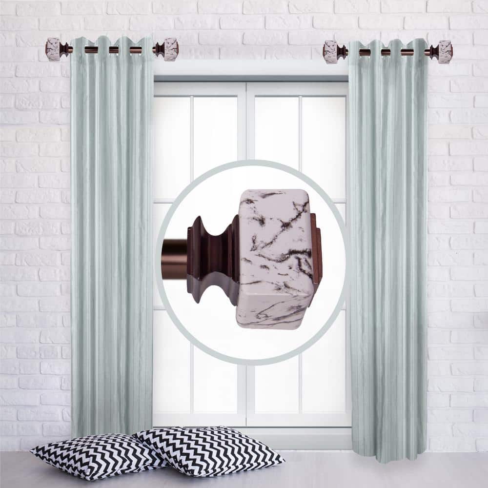 Decho 1 dia. Curtain Rod 12-20 inch long (Set of 2) - Bronze