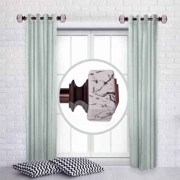 Unbranded Decho 1" dia. Curtain Rod 12-20 inch long (Set of 2) - Bronze