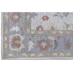 D1693 Ivory 7 ft. 6 in. x 9 ft. 6 in. Hand Tufted Persian Transitional Wool Area Rug