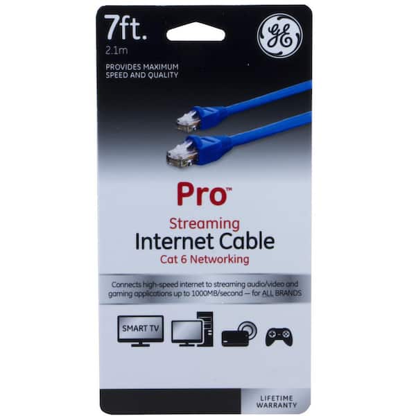 Commercial Electric 7 ft. 24/7-Gauge 8-Wire CAT6 Ethernet Cable