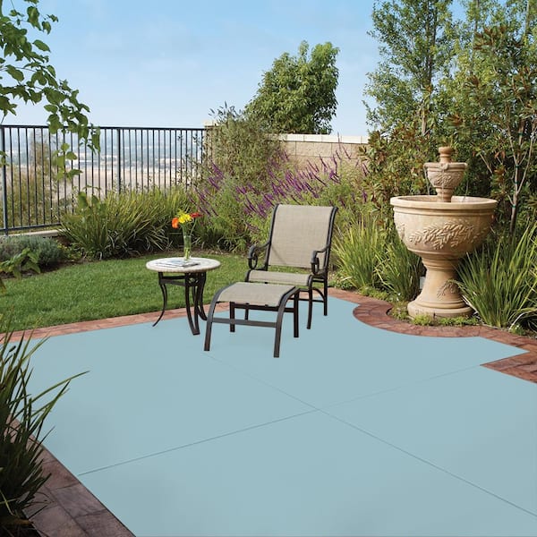 5 gal. #PFC-56 Pools of Blue Solid Color Flat Interior/Exterior Concrete Stain