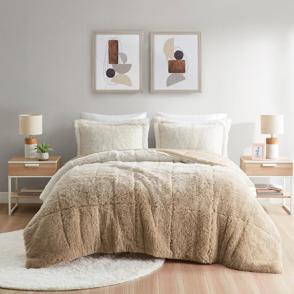 Intelligent Design Ella 2-Piece Natural Ombre Polyester Twin/Twin XL Comforter Set