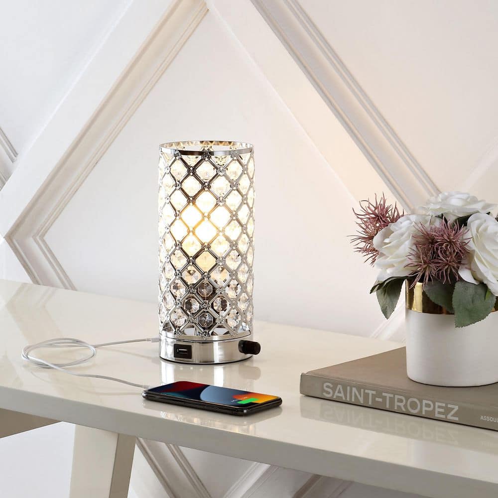 USB Charge Vase lamp Dimmable Flower Lamp Frosted Glass deals Shade Table Lamp