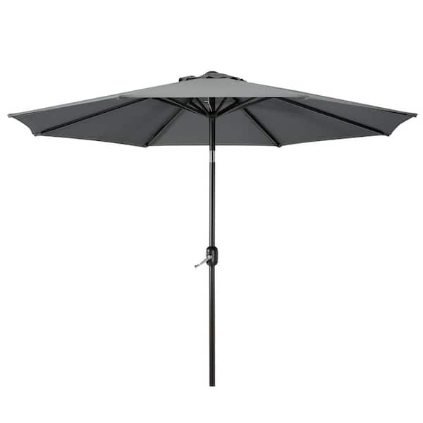 WESTIN OUTDOOR Tristen 9 ft. Aluminum Market Tilt Patio Umbrella in Gray