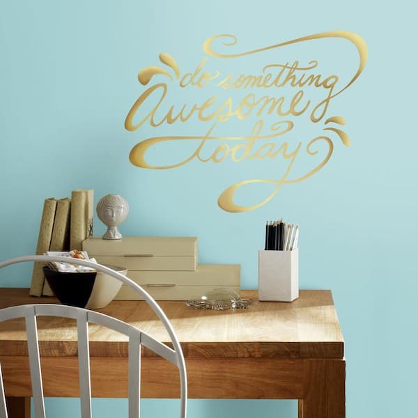 RoomMates 5 in. x 11.5 in. Do Something Awesome Quote 6-Piece Peel and Stick Wall Decal