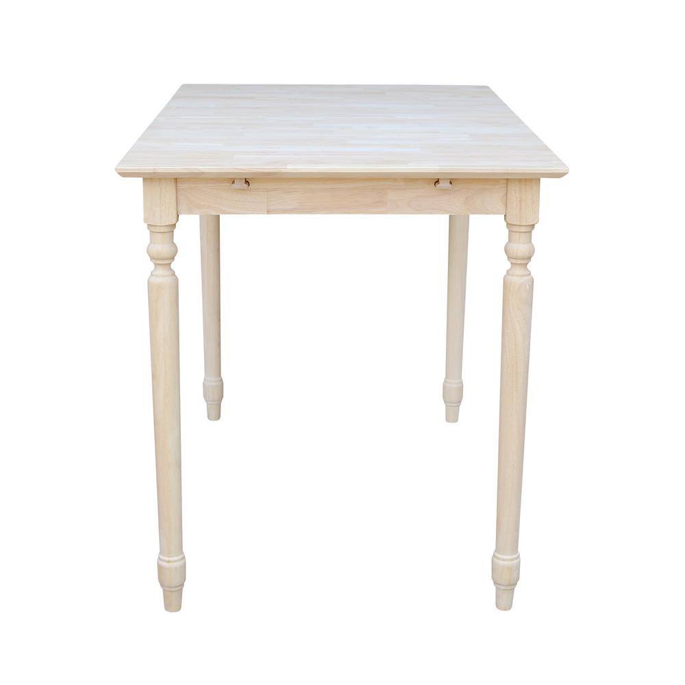 Rustic Solid Wood Extendable Counter Height Dining Table