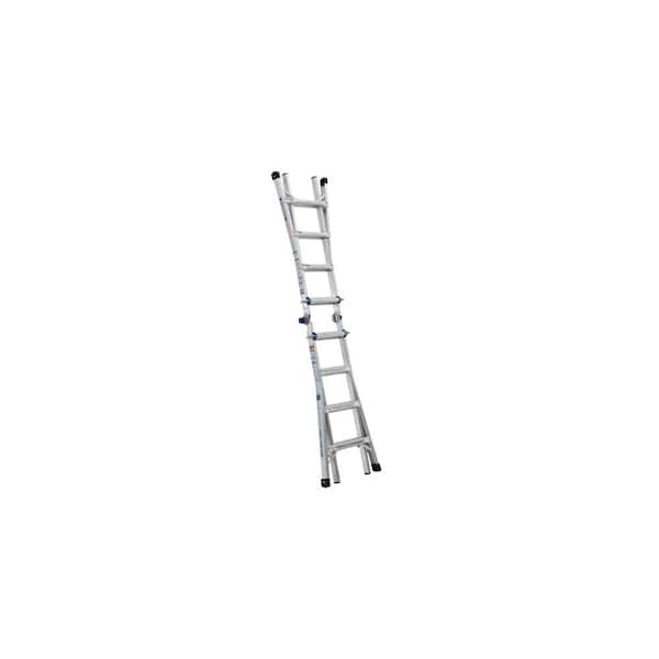 Werner 18 ft. Reach Height Multi-Purpose Fiberglass PRO Ladder with 300  lbs. Load Capacity Type IA FMT-17 - The Home Depot