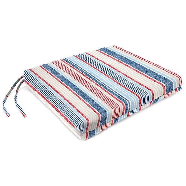 19 in. W x 17 in. D x 2 in. T Rectangular Outdoor Seat Cushion in Davian Razz
