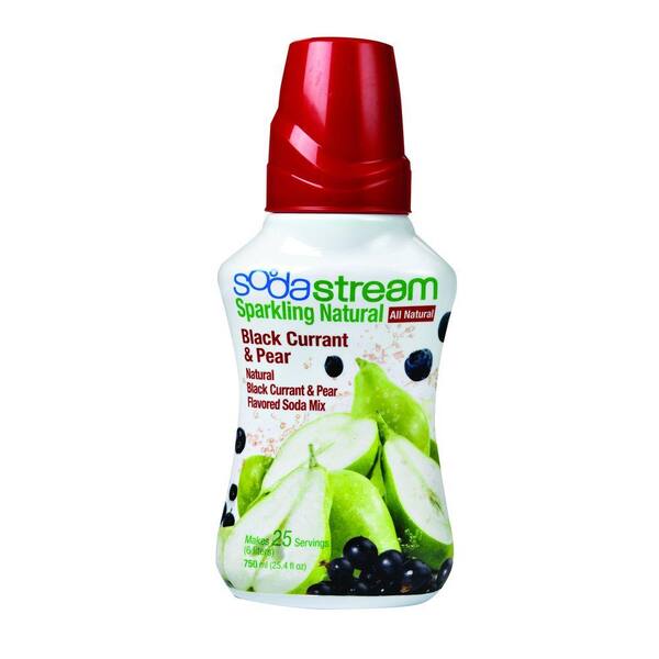 SodaStream 750ml Soda Mix - Sparkling Naturals Black Currant & Pear (Case of 4)