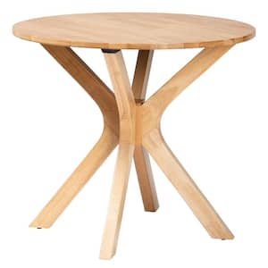 Kenji Natural Brown Wood 4 Legs Dining Table Seats 4