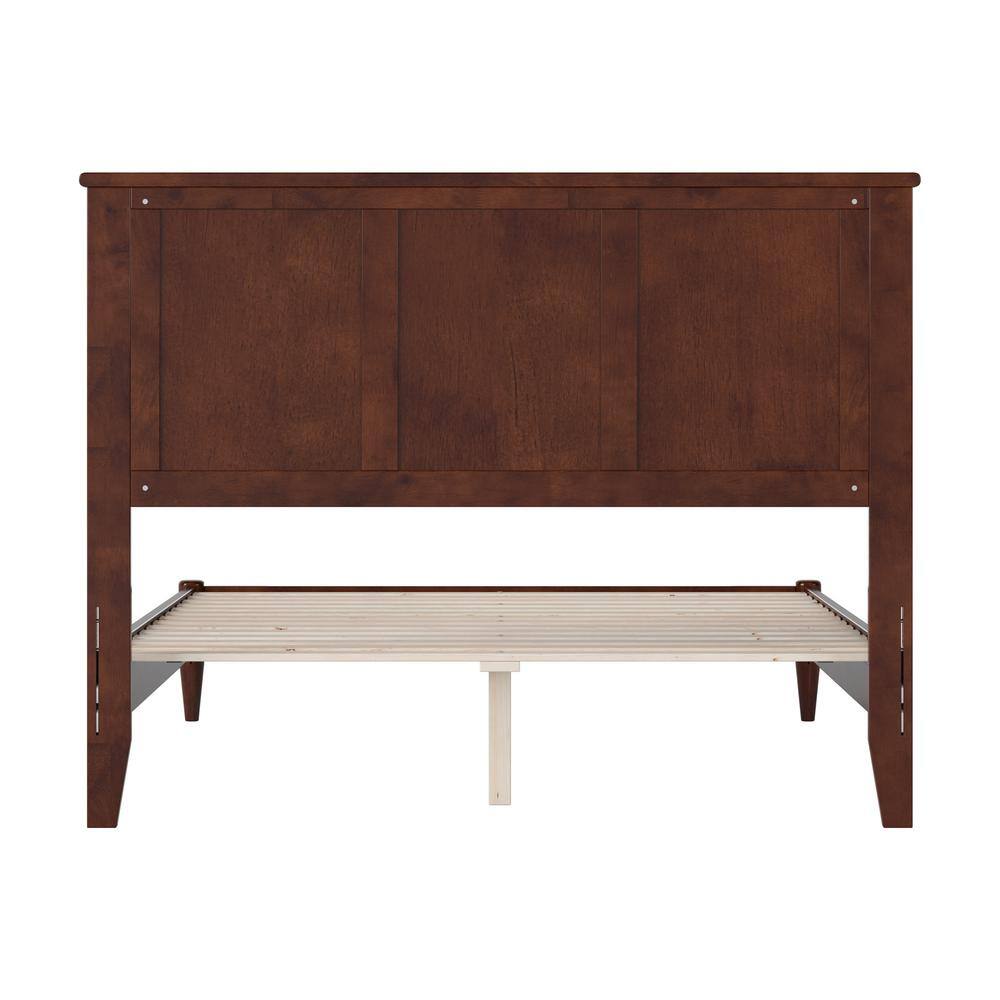 Charlotte Full Walnut Solid Wood Platform Bed with Headboard