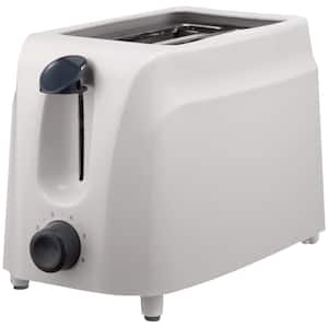 2-Slice White Toaster with Cool-Touch Exterior