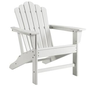 Classic Outdoor White Plastic Adirondack Chair for Garden Porch Patio Deck Backyard Set of 2