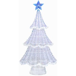 5-ft. Prelit Christmas Tree Decoration with Iridescent Color and LED Lighting for Indoor or Outdoor Use