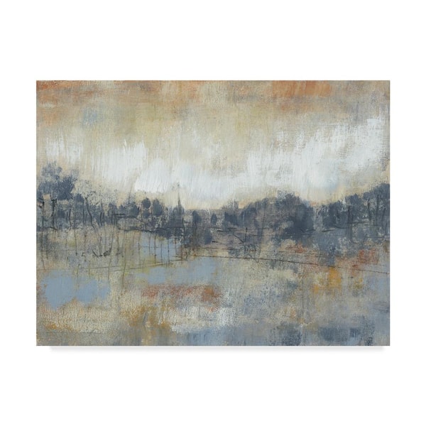 Jennifer Goldberger Cool Grey Horizon I Canvas Unframed Photography Wall Art 35 in. x 47 in
