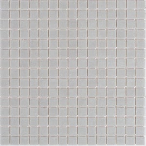 Dune Glossy Ice Gray 12 in. x 12 in. Glass Mosaic Wall and Floor Tile (20 sq. ft./case) (20-pack)