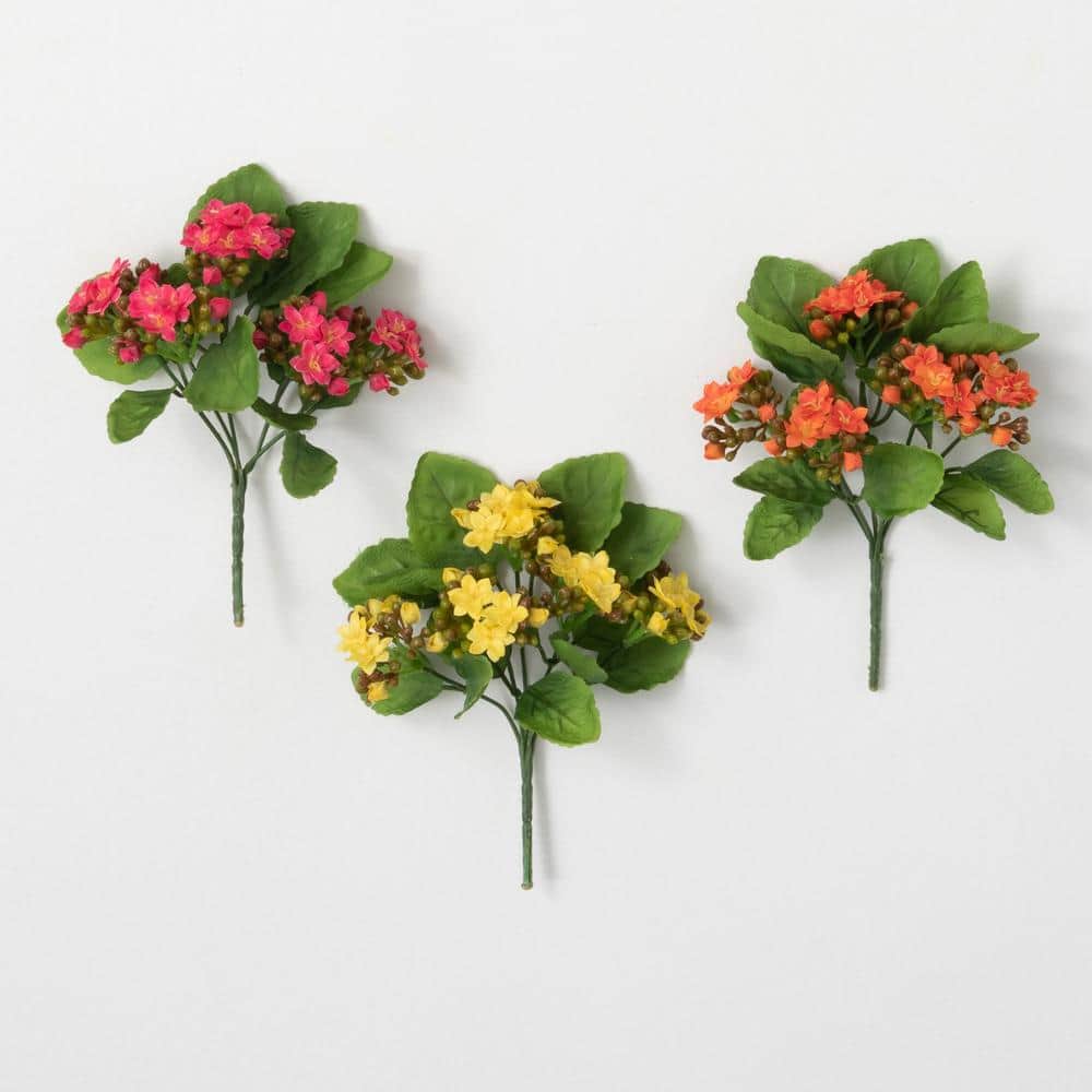 Details about   Artificial Kalanchoe Bush Silk Flower Floral Arrangements OR 