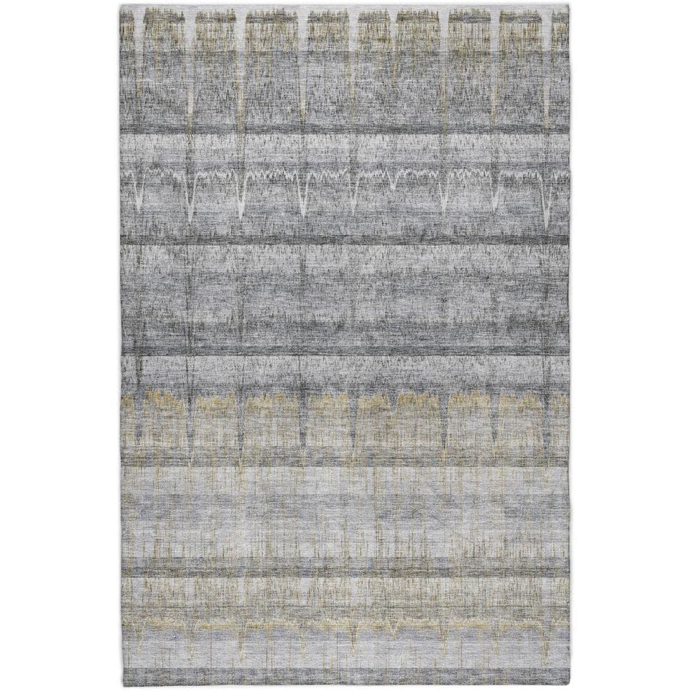 Dream Shag Premium Machine Washable Abstract ADS629 Gray 5 ft. x 7 ft. 6 in. Area Rug price history on PriceWatchPro