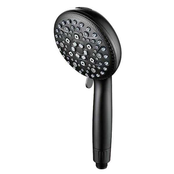 9-Spray Wall Mount Handheld Shower Head 1.6 GPM in Mattte Black