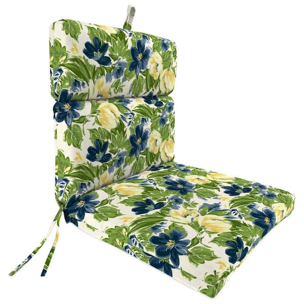 Jordan Manufacturing 44 in. L x 22 in. W x 4 in. T Rectangular Outdoor Dining Chair Cushion in Rebecca Asparagus