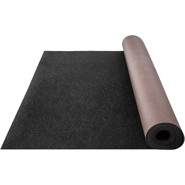 Dance Floor 6.6 ft. x 3.9 ft. Dance Floor Roll 0.06" Gam/ Exercise Rubber Sheet Thick PVC Vinyl Dance Floor Black/Grey