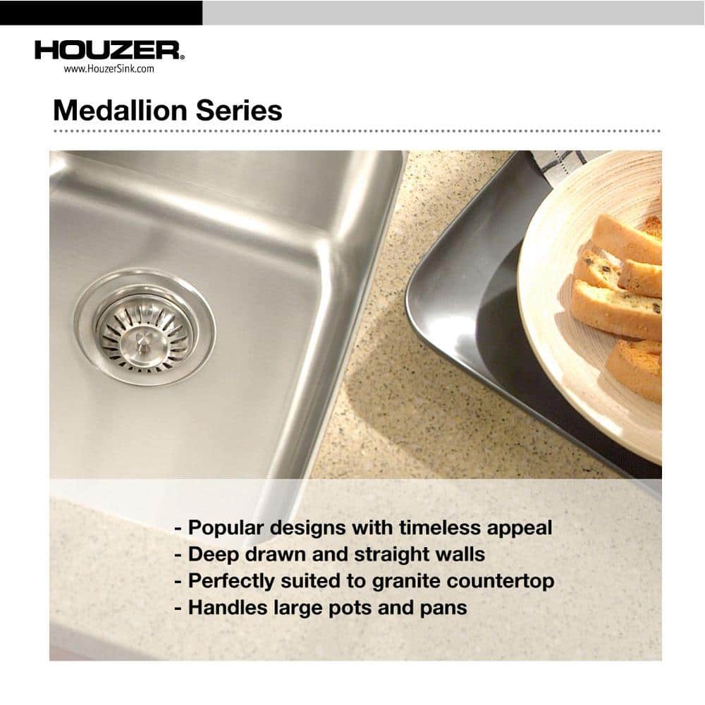 Medallion Gourmet 31.5'' Stainless Steel Double Bowl Kitchen Sink