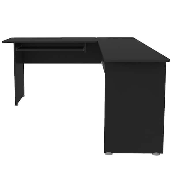 Bertolini Columbia 64.96 in. Black 1-Drawer Desk