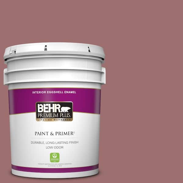 BEHR PREMIUM PLUS 5 gal. #150F-5 Mulled Wine Eggshell Enamel Low Odor Interior Paint & Primer