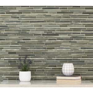 Sea Glass Interlocking 11.81 in. x 12 in. Textured Glass Patterned Look Wall Tile (20 sq. ft./Case)