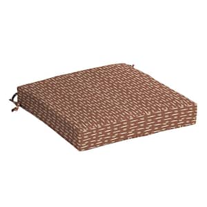 21 in. x 21 in. Rust Red Brushed Texture Square Outdoor Seat Cushion
