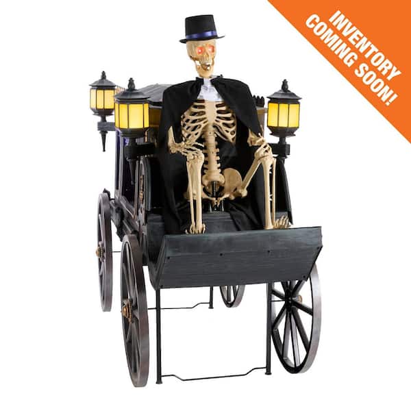 5 ft. Grave & Bones Animated LED Hearse