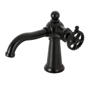 Fuller Single-Handle Single-Hole Bathroom Faucet with Push Pop-Up in Matte Black