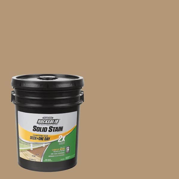Rust-Oleum RockSolid 5 gal. Sandstone Exterior 2X Solid Stain