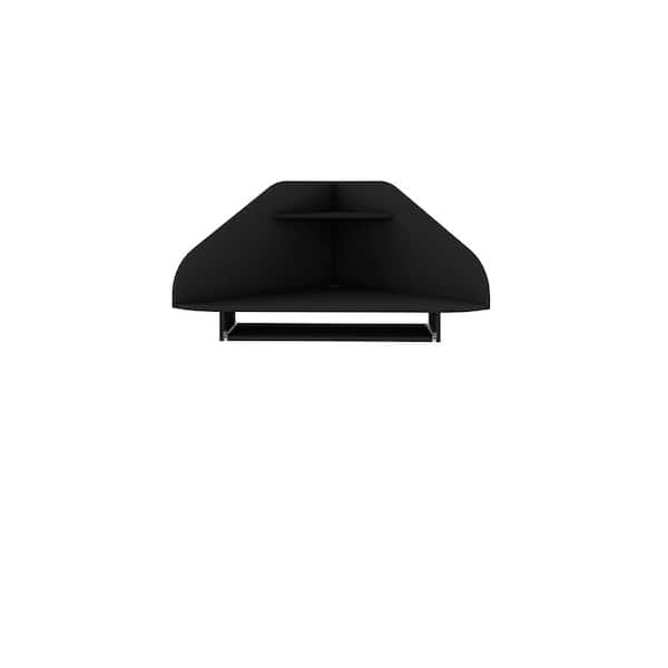 Manhattan Comfort Bradley Black Floating Corner Desk with Keyboard Shelf