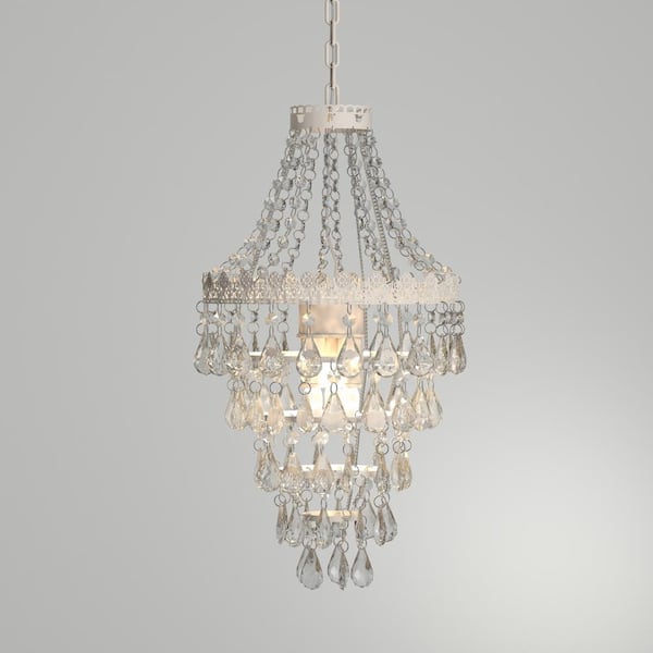 sleeping partners pendant chandelier in white diamond