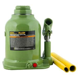 20-Ton Welded Bottle Jack with Side Pump 2-Piece Handle