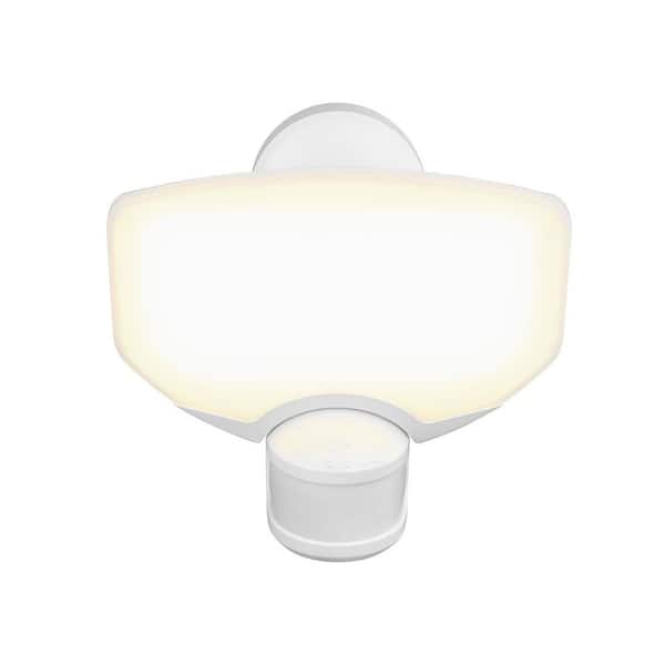 65-Watt 7000 Lumen 240° White Motion Sensing Integrated LED Super Bright Flood Light with 5CCT and Dual Brite