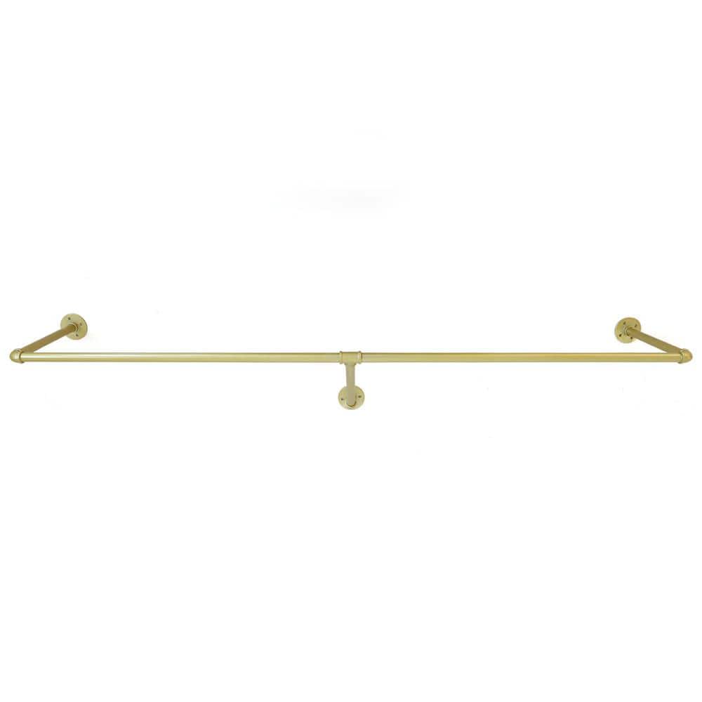 Gold Iron Industrial Pipe Wall Mounted Clothes Rack Wedding Dress Bridal Garment Rack 11.8 in. W x 47 in. L price history on PriceWatchPro