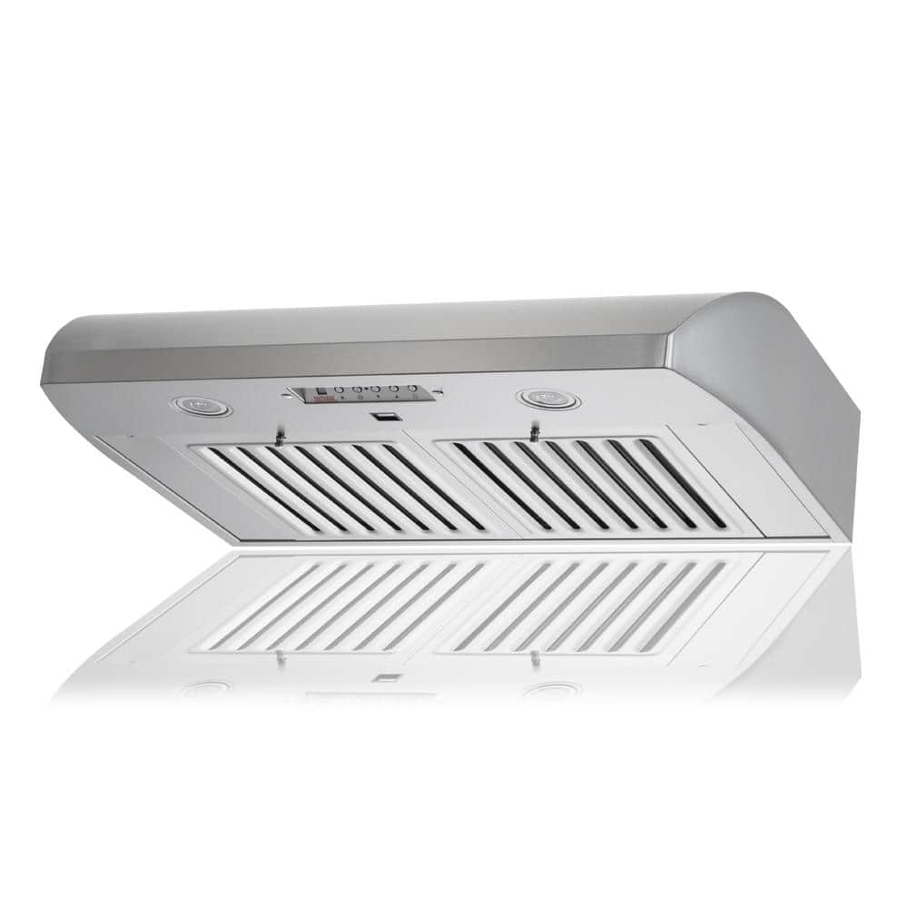 Kobe Range Hoods 30" Stainless Steel 680 CFM Ducted (Vented) Under Cabinet Range Hood with Baffle Filter