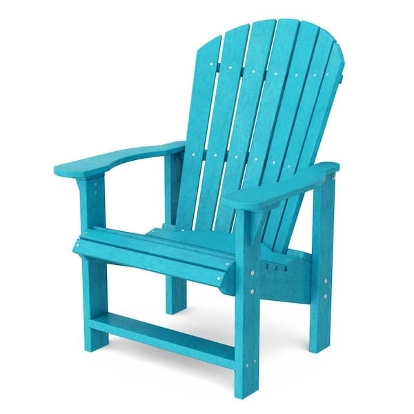 Wildridge Heritage Aruba Blue Plastic Outdoor Upright Adirondack Chair