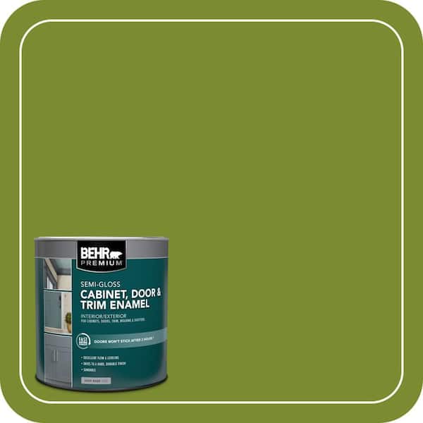 BEHR PREMIUM 1 qt. #P360-7 Sassy Grass Semi-Gloss Enamel Interior