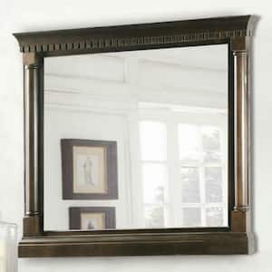 28 in. W x 26 in. H Framed Rectangular Bathroom Vanity Mirror in Antique Coffee