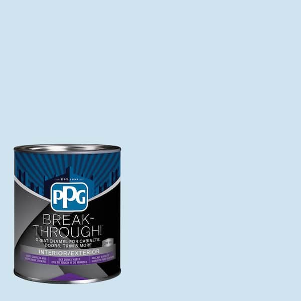 Break-Through! 1 qt. PPG1237-2 Diamond Blue Satin Door, Trim & Cabinet Paint